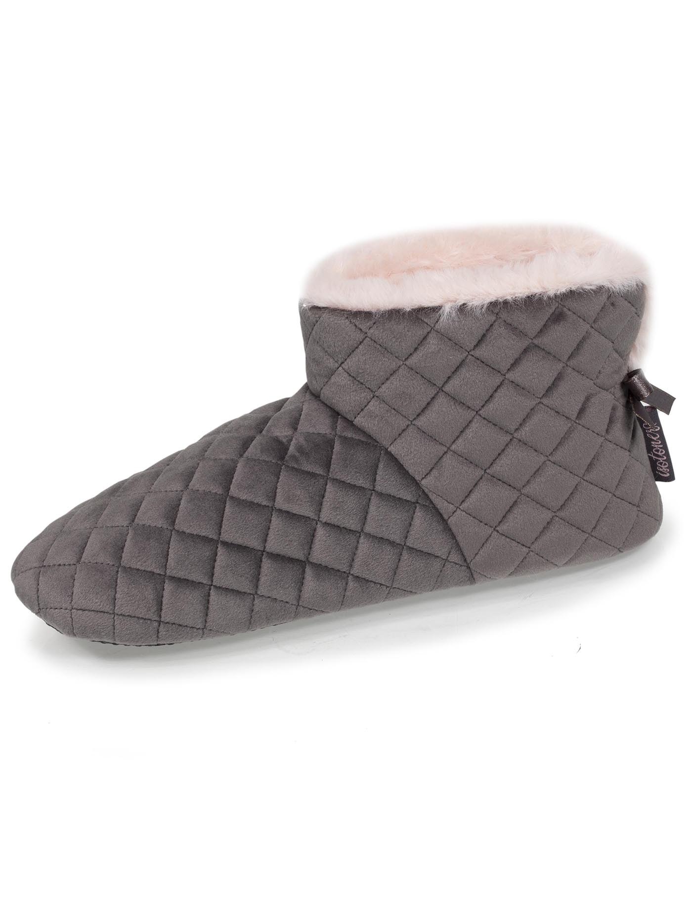 Chaussons bottillons Femme matelassés Gris foncé – Image 6